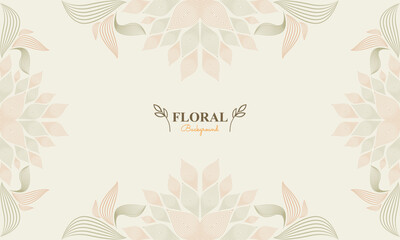 abstract floral background with abstract natural shape, leaf and floral ornament in soft color design