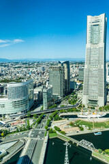 神奈川県横浜市みなとみらいの都市風景