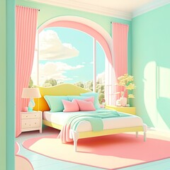 interior of bedroom with bed