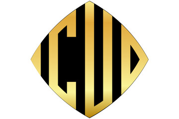 CUD, CU, UD, logo. Abstract initial monogram letter alphabet logo design