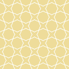 Yellow and white seamless ornament in arabian style. Geometric abstract background. Pattern for wallpapers and backgrounds