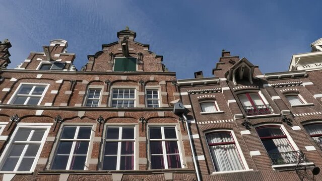 Facades of old buildings in Zutphen in the Netherlands