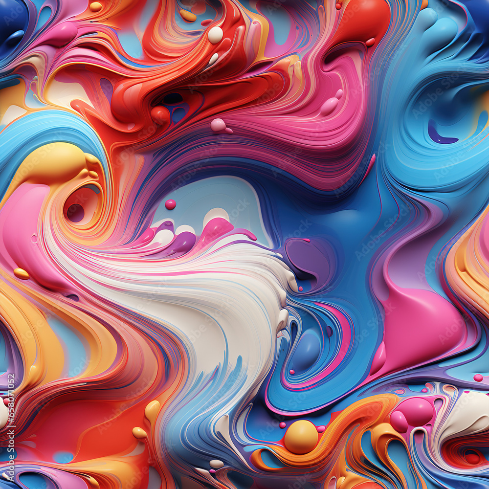 Poster fluid art digital paper seamless patterns background