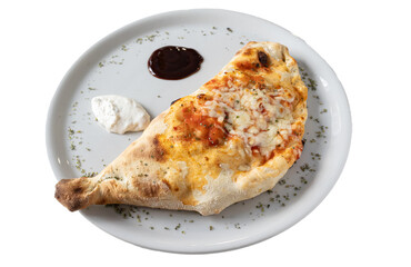 delicious Calzone pizza on transparent background Remove png, Clipping Path