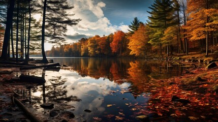 Obraz premium Autumn Fall Season Landscape