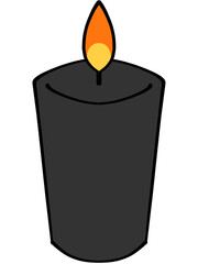 火のついたキャンドルのイラスト素材
