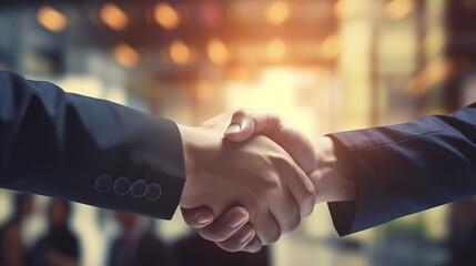 successful business merger: handshake seals partnership and growth