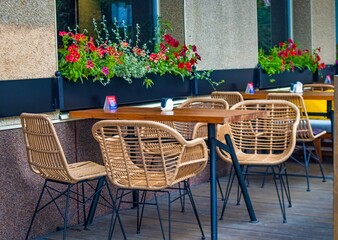 tables and chairs