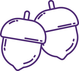 Acorn nut icon. Flat illustration of acorn nut vector icon for web design