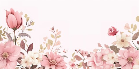 floral abstract background, generative ai