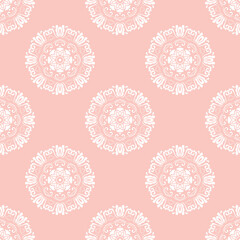 Orient classic pattern. Seamless abstract background with vintage elements. Orient pink and white background. Ornament for wallpapers and packaging