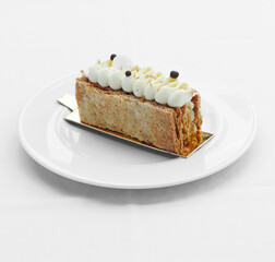 Desserts on a white plate