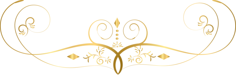 Decorative swirls dividers, old text delimiter, golden calligraphic swirl ornaments,  vintage divider