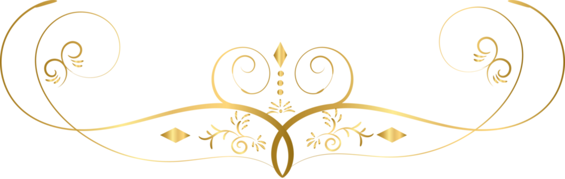 Decorative swirls dividers, old text delimiter, golden calligraphic swirl ornaments,  vintage divider
