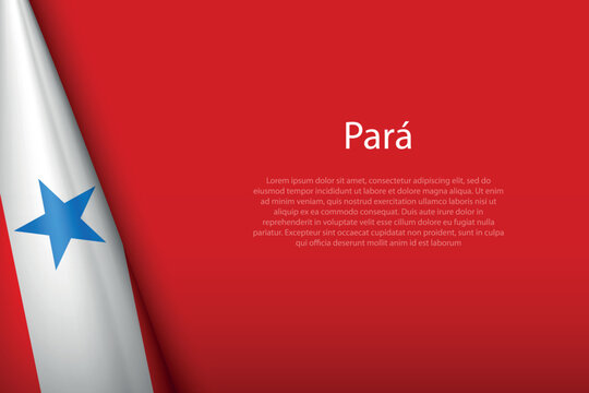 flag Para, state of Brazil, isolated on background with copyspace