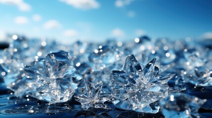 Crystal Dreams with sparkling ice crystals Clear , illustrator image, HD