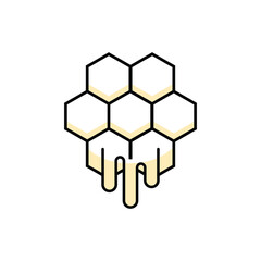 Fototapeta premium Honey Comb Icon Vector Design Illustration