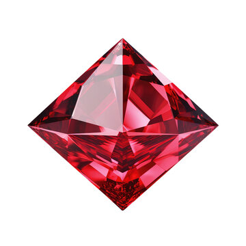 red sapphire or stone isolated on white.