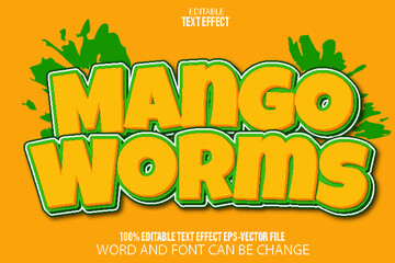 Mango Worms Editable Text Effect Flat Gradient Style