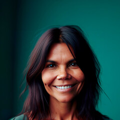 Aboriginal middle-age woman smiling