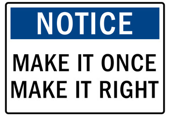 Think safety sign and labels