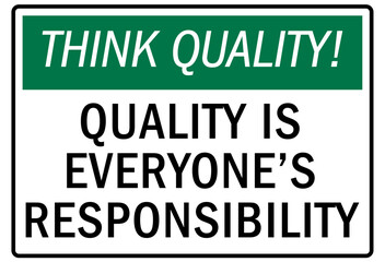 Think safety sign and labels