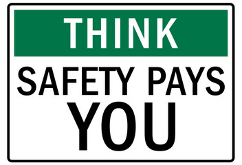 Think safety sign and labels