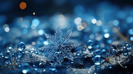 Fototapeta na wymiar Snowflake Dreams with intricate snowflakes Snowy , illustrator image, HD