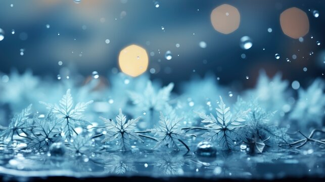 Snowflake Sonata with delicate snowflakes Starry , illustrator image, HD