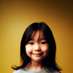 Asian girl smiling