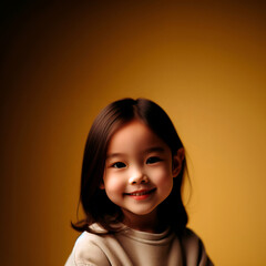 Asian girl smiling