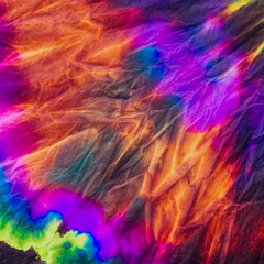 Traditional Tie Dye Pattern. Dyed Swirl Modern