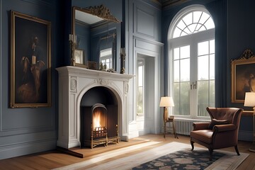 : hall, elegant, fireplace, big windows , painting over the fireplace (1).jpg
Actions: