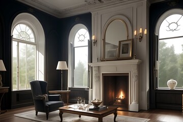 : hall, elegant, fireplace, big windows , painting over the fireplace (1).jpg
Actions: