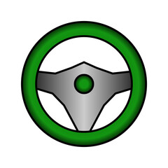 Steering wheel icon.