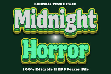 Midnight Horror Editable Text Effect