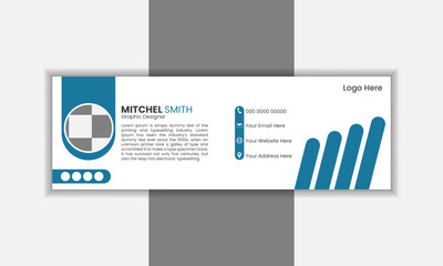 Email signature template design or facebook cover template