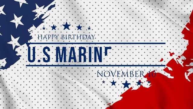 Animated Happy birthday US Marine Corps November 10th.