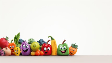 Fototapeta premium cute funny veg