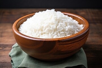 Fototapeta na wymiar carefully portioned rice in a bowl