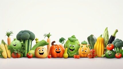  cute funny veg - obrazy, fototapety, plakaty