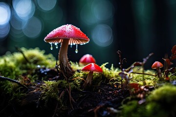 Macro photographs of macrofauna in the forest 