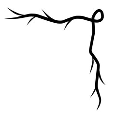 Line corner for border decoration