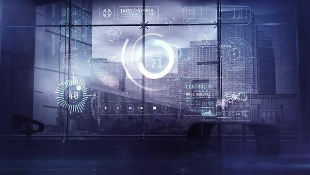 Infographics about modern technologies in retail sales. 3D render