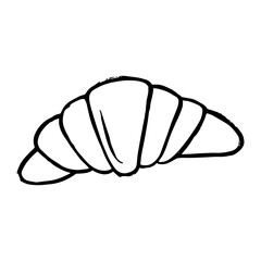 Croissant cartoon illustration