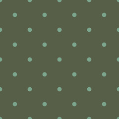 Green Polka Dots Pattern Repeat on Background