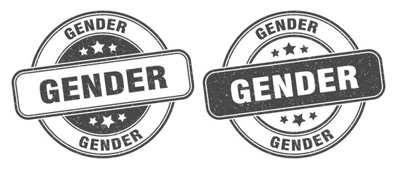 gender stamp. gender label. round grunge sign