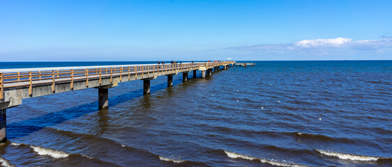 panorama pier in the baltic sea in usedom ahlbeck