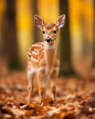 Fototapeta premium Young Fawn in Forest 