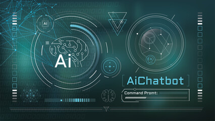 Abstract infographic concept on the topic of artificial intelligence.